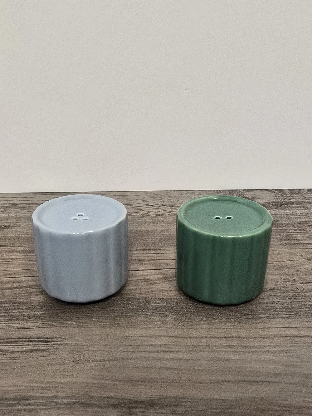 Room Essentials Green Stoneware Salt & Pepper Set